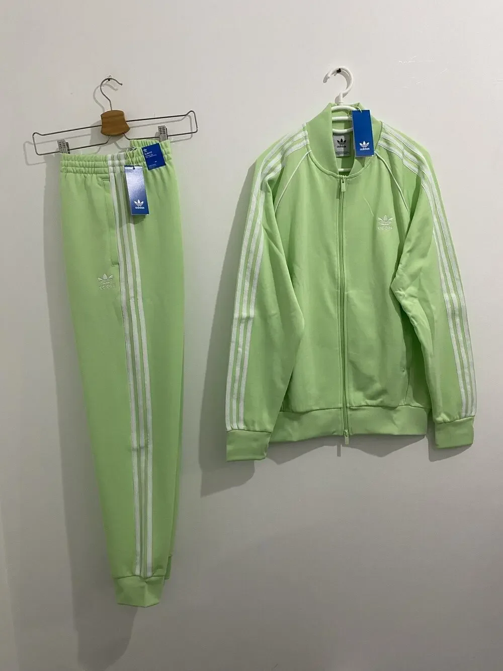 Adidas Originals Classics Superstar Tracksuit Semi Green Spark White Size L